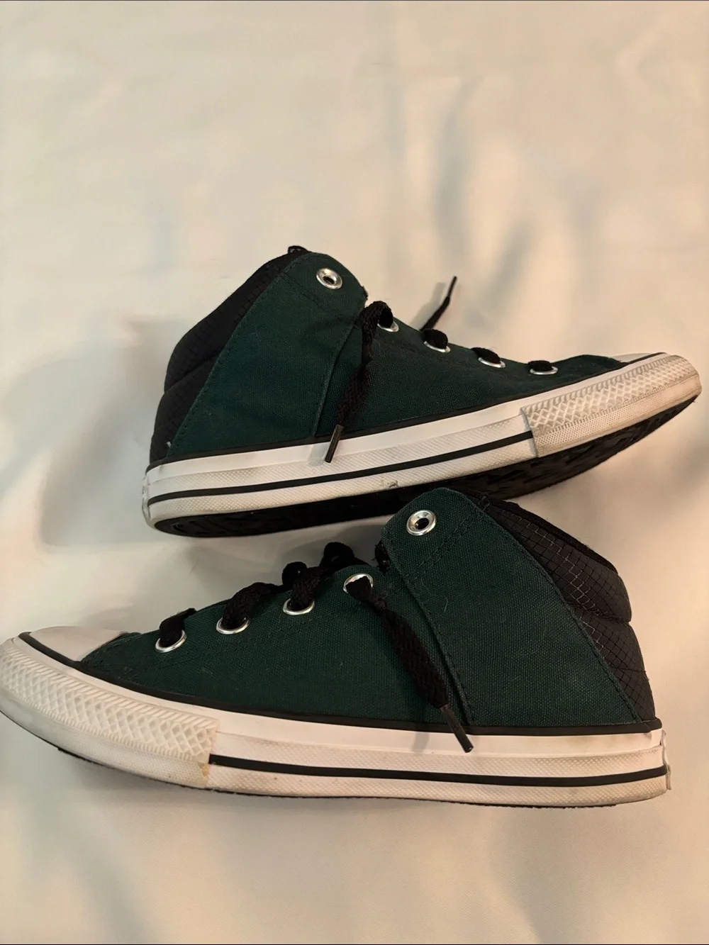 Converse boys Green and Black mid Top Sneakers